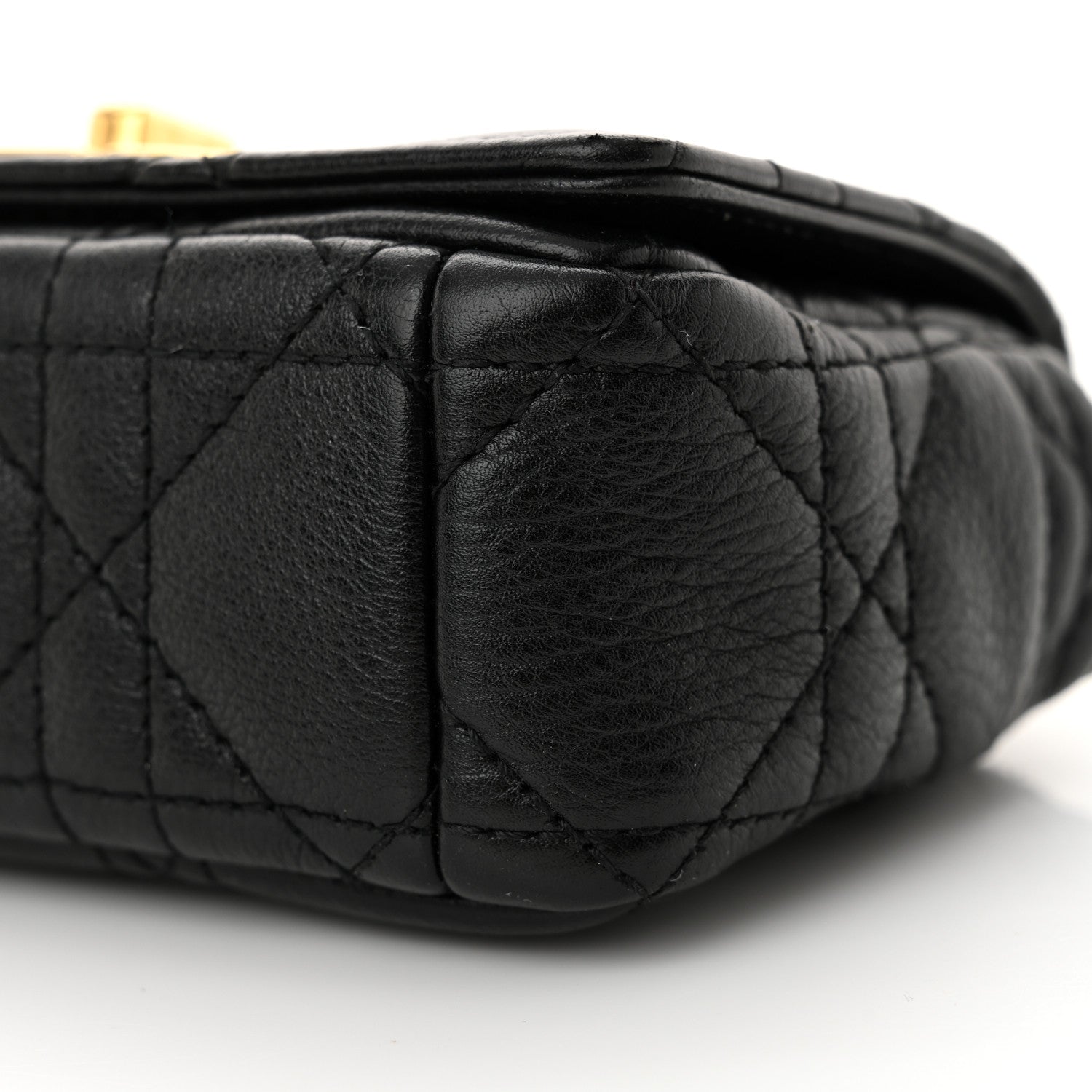 Christian Dior Supple Calfskin Cannage Micro Caro Bag Black 9 of 11