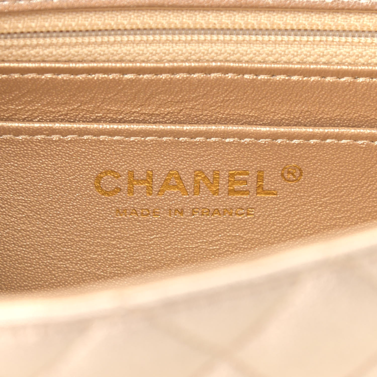 Chanel Metallic Lambskin Quilted Mini Rectangular Flap Gold 5 of 10