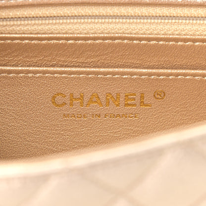 Chanel Metallic Lambskin Quilted Mini Rectangular Flap Gold 5 of 10