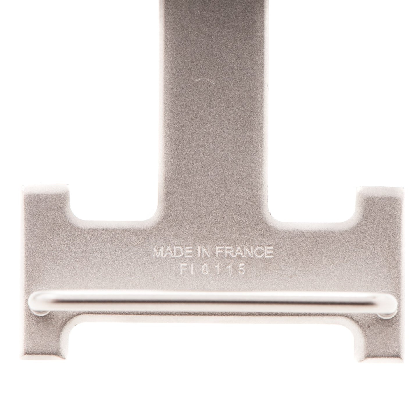 Polished Palladium 32mm H Belt Buckle Silver