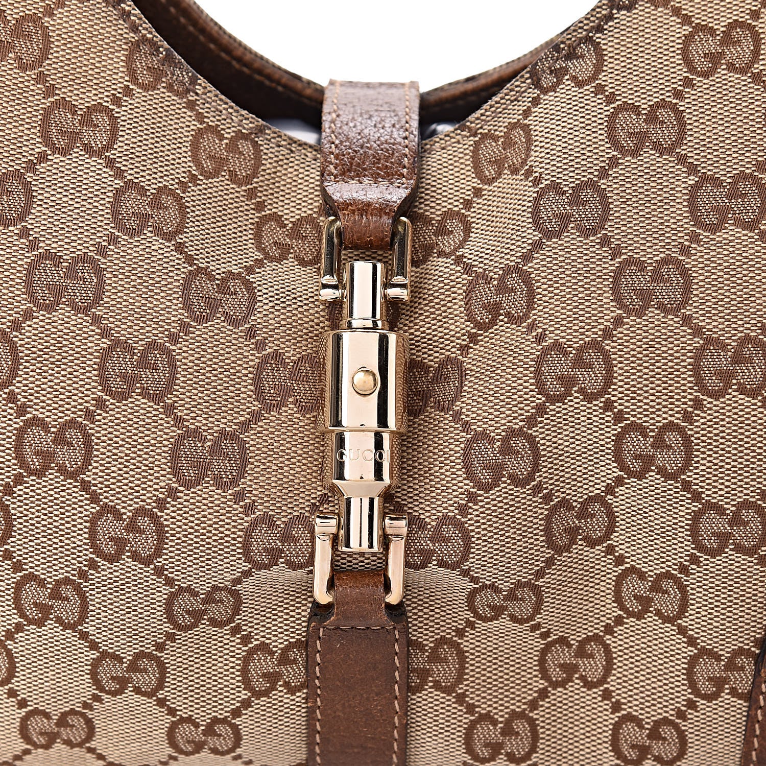 Gucci Monogram Calfskin Large Bardot Shoulder Bag Brown 20 of 20