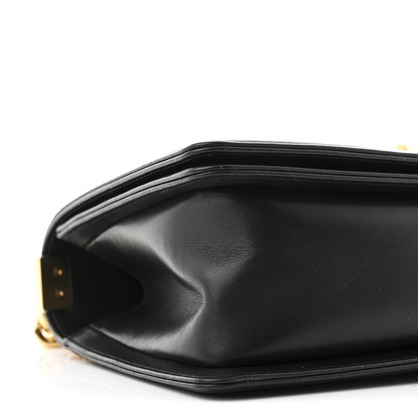 Lambskin Chevron Quilted Medium Boy Flap Black