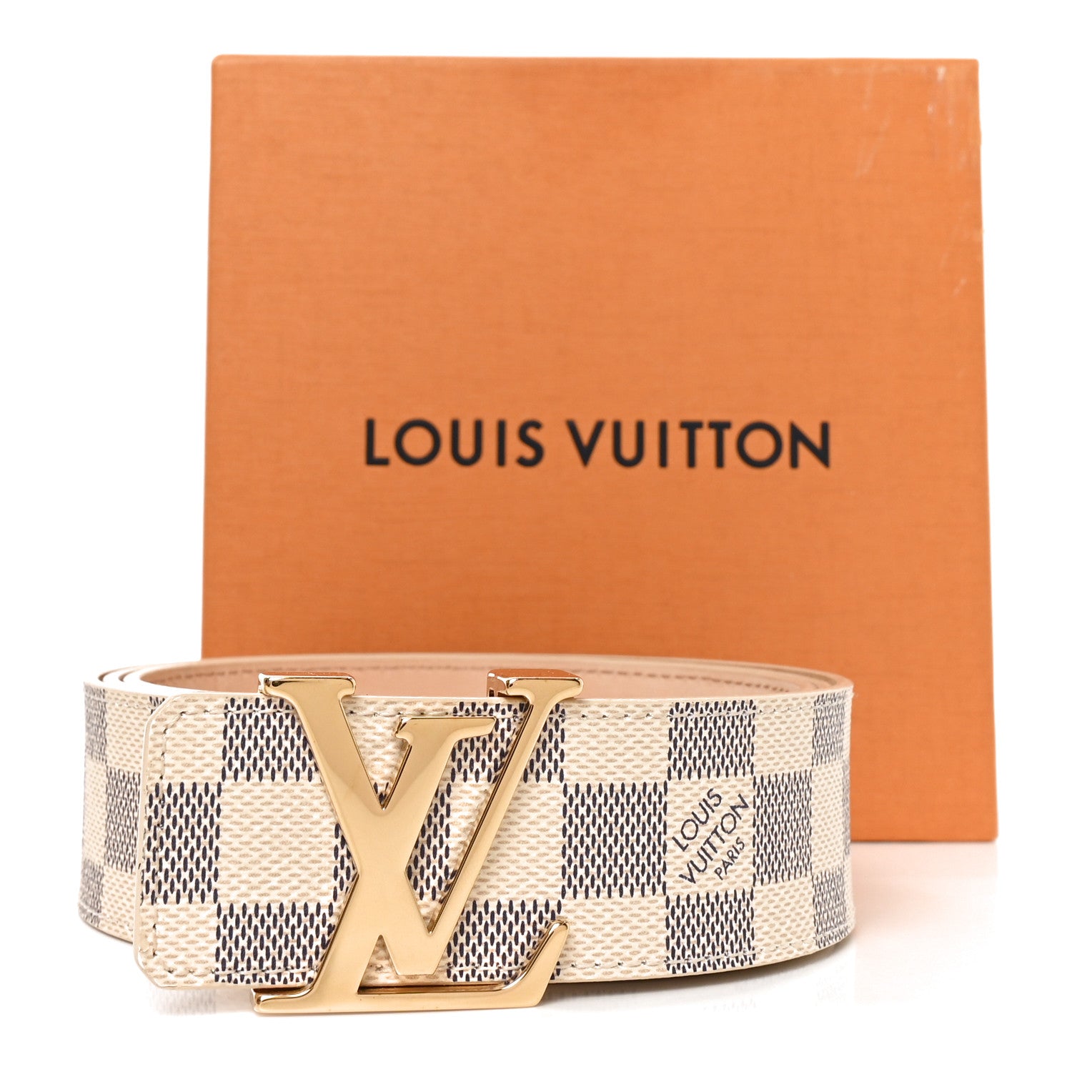Louis Vuitton Damier Azur 40mm LV Initiales Belt 110 44 8 of 8