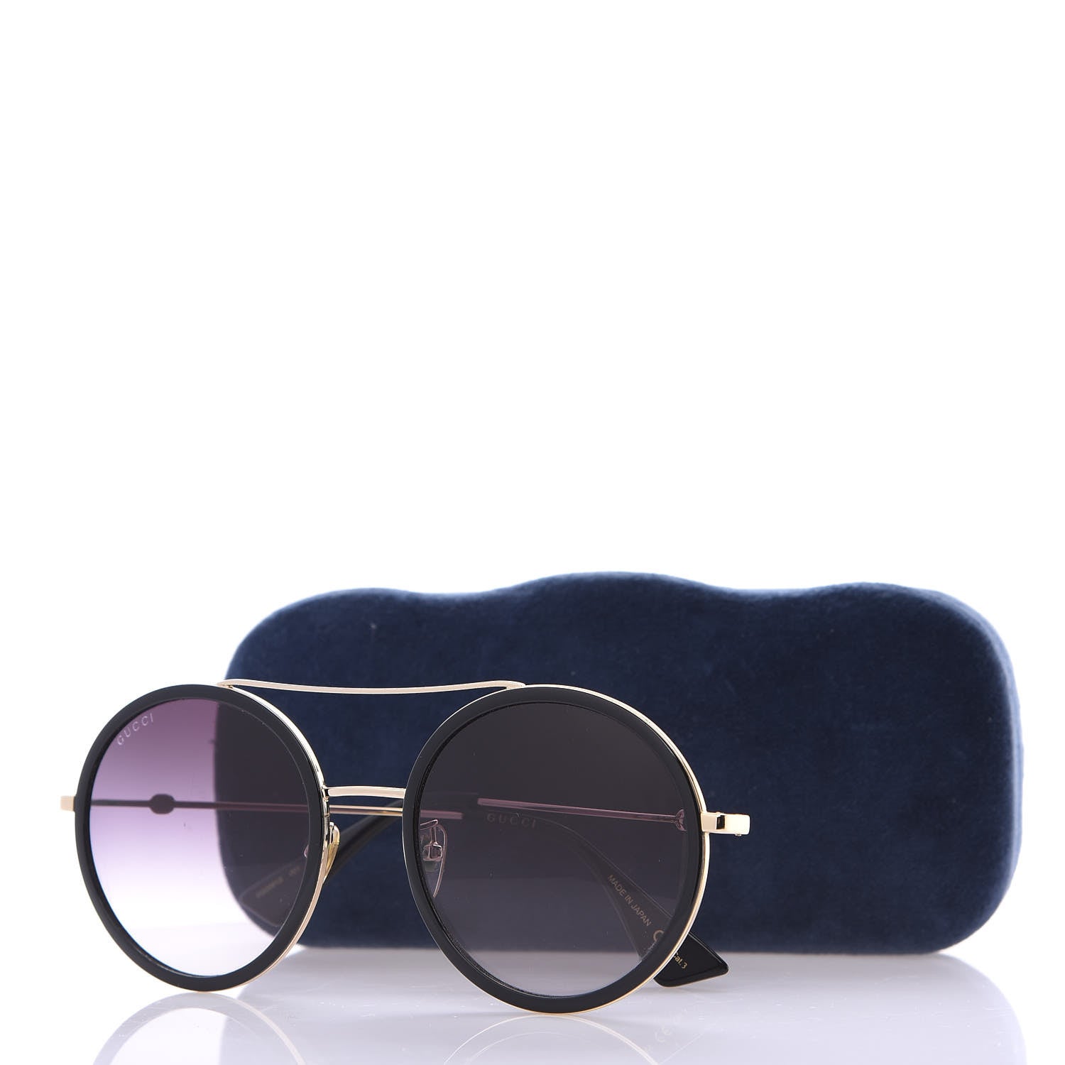 Gucci Round Frame Sunglasses GG0061S Black 8 of 8