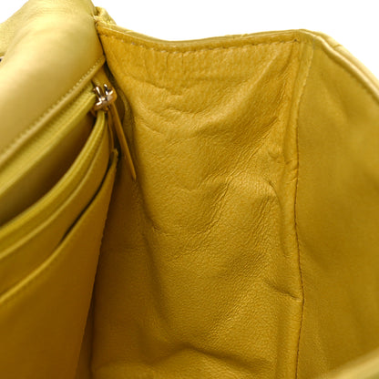 Chanel Lambskin Quilted Jumbo Single Flap Yellow 14 of 15