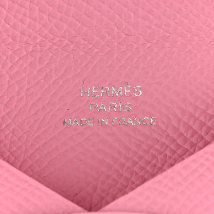 Hermes Epsom Calvi Card Case 5P Pink 6 of 6