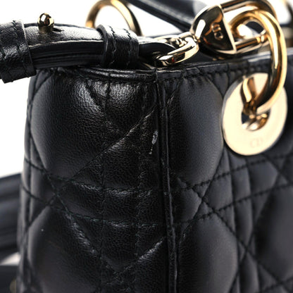 Christian Dior Lambskin Cannage Small Lucky Badges My Lady Dior Black 12 of 22