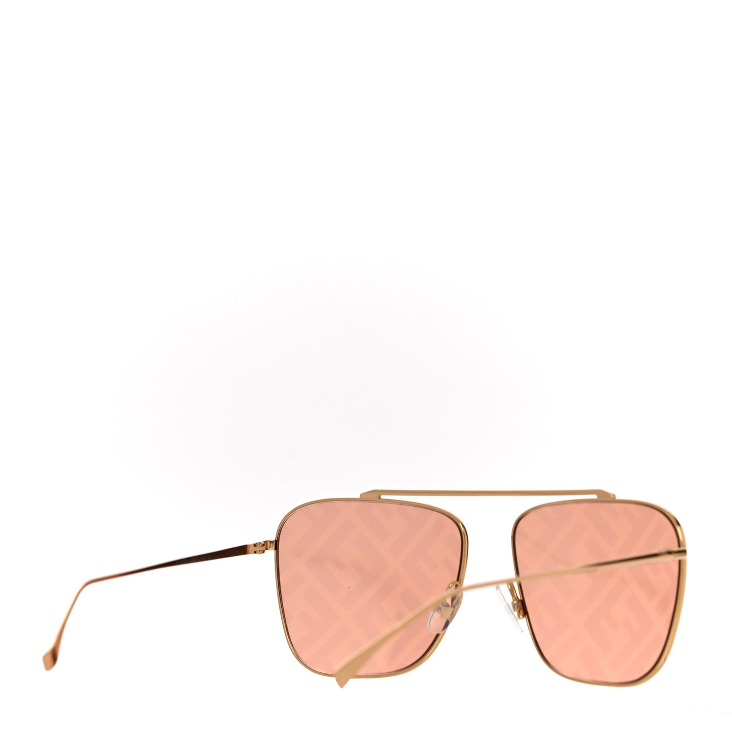 Metal Fendi Forever Aviator Sunglasses FF0406/G/S Gold