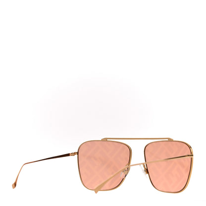 Fendi Metal Fendi Forever Aviator Sunglasses FF0406/G/S Gold 3 of 7