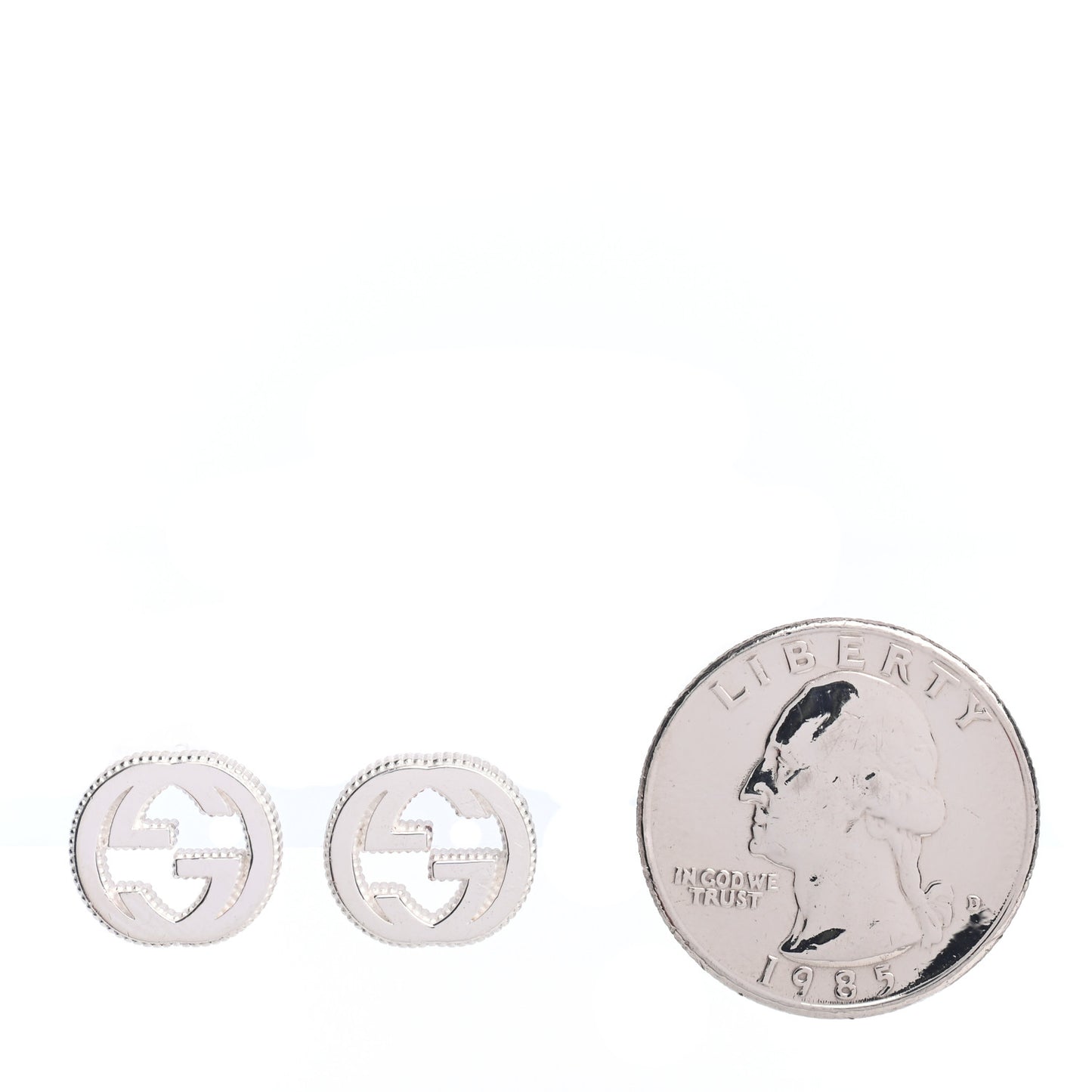 Sterling Silver Interlocking G Stud Earrings
