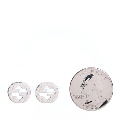 Gucci Sterling Silver Interlocking G Stud Earrings 2 of 4