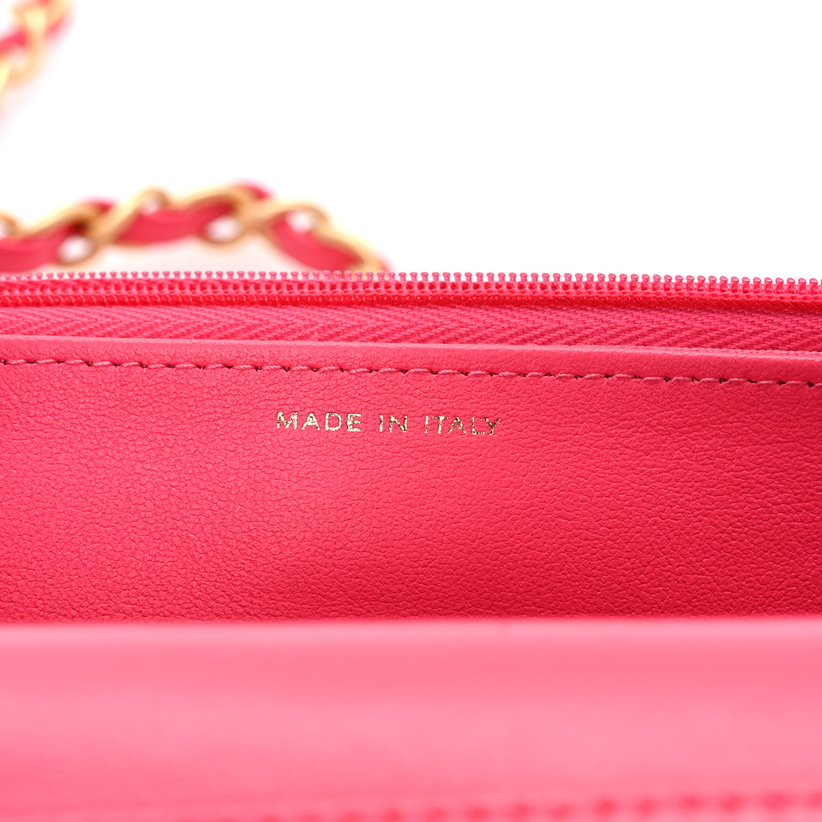 Chanel Lambskin Enamel Quilted CC Wallet on Chain WOC Pink 6 of 10