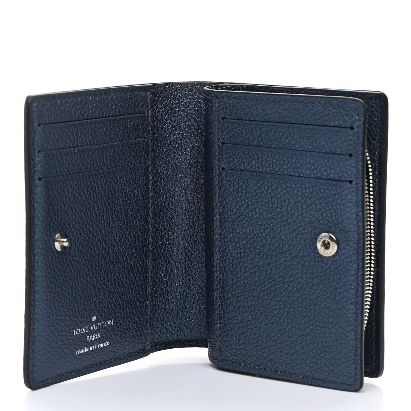 Metallic Empreinte Clea Wallet Navy Nacre