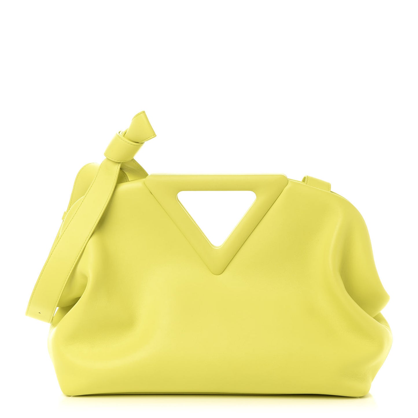 Calfskin Medium The Point Triangle Bag Seagrass