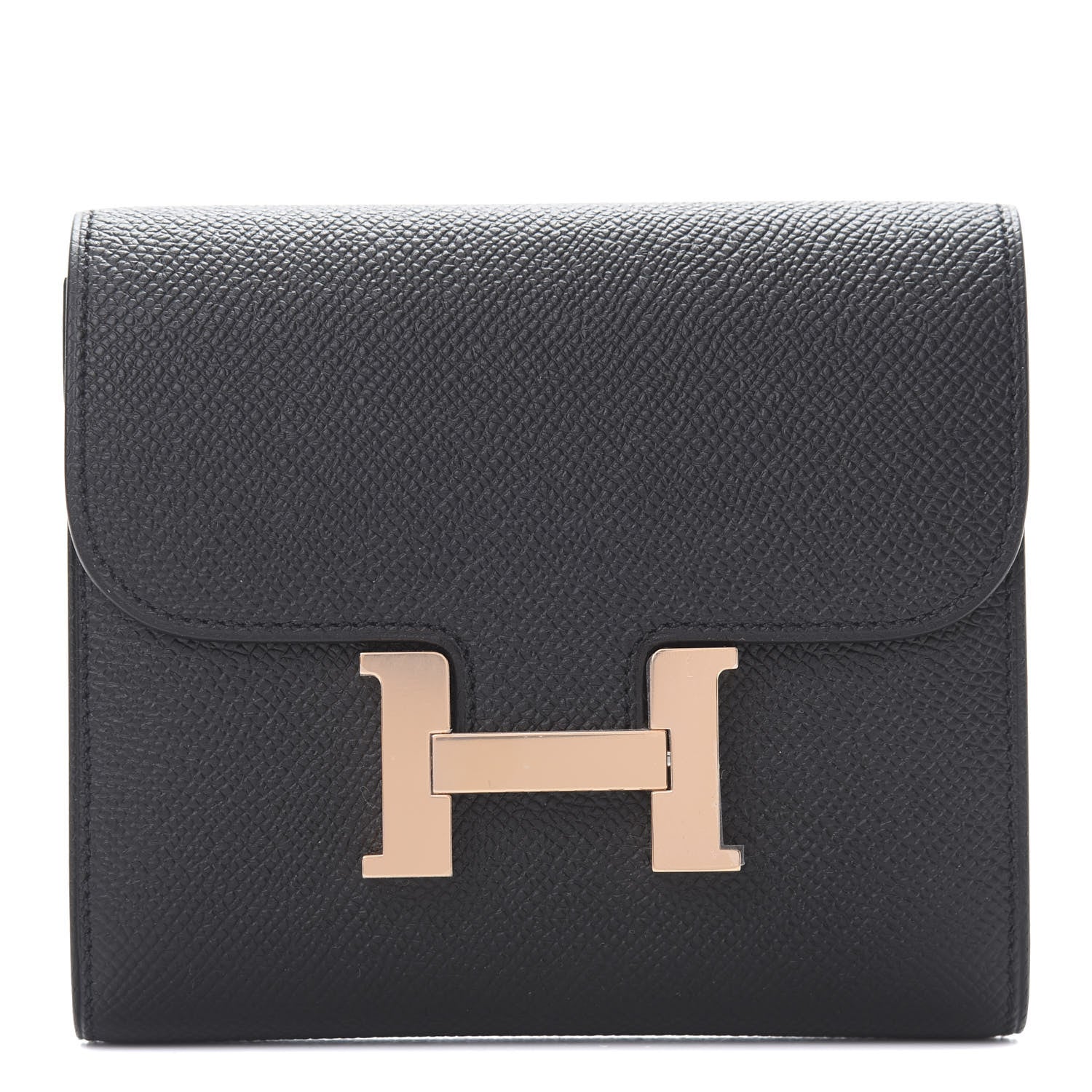 Hermes Epsom Constance Compact Passant Wallet Black 1 of 9