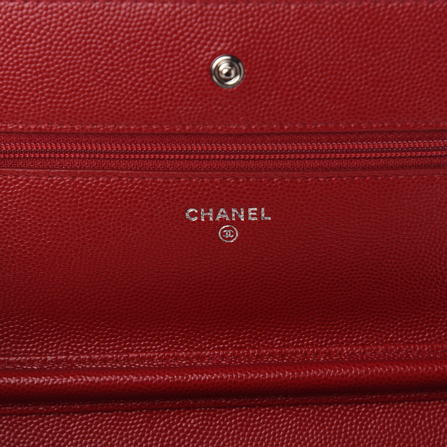Caviar Quilted Wallet On Chain WOC Red