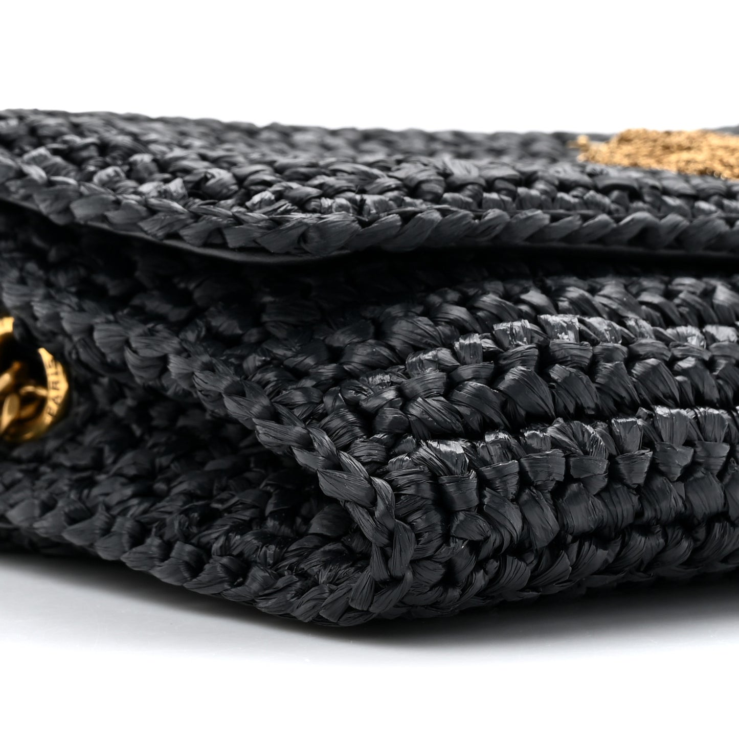 Raffia Monogram Tassel Kate 99 Black