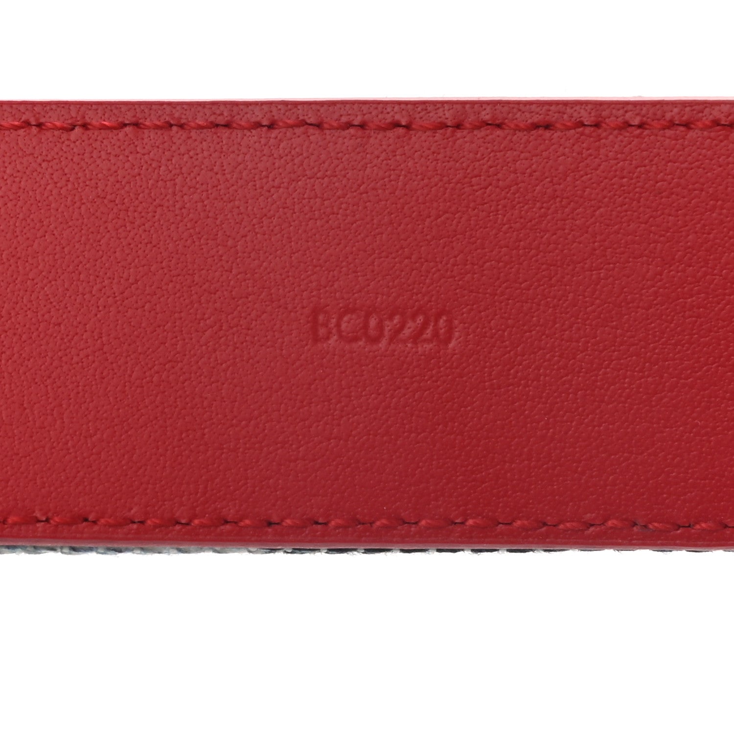 Louis Vuitton Denim Damier Monogram Patchwork 30mm Iconic Reversible Belt 80 32 Blue Rouge 6 of 11