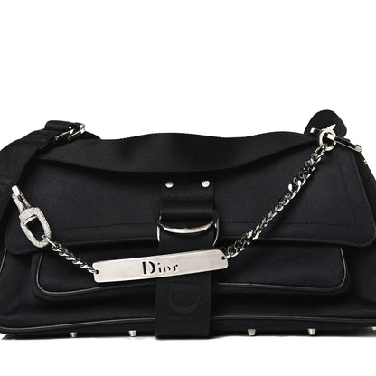 Christian Dior Silk Jersey Crystal Hardcore Clutch Black 17 of 17