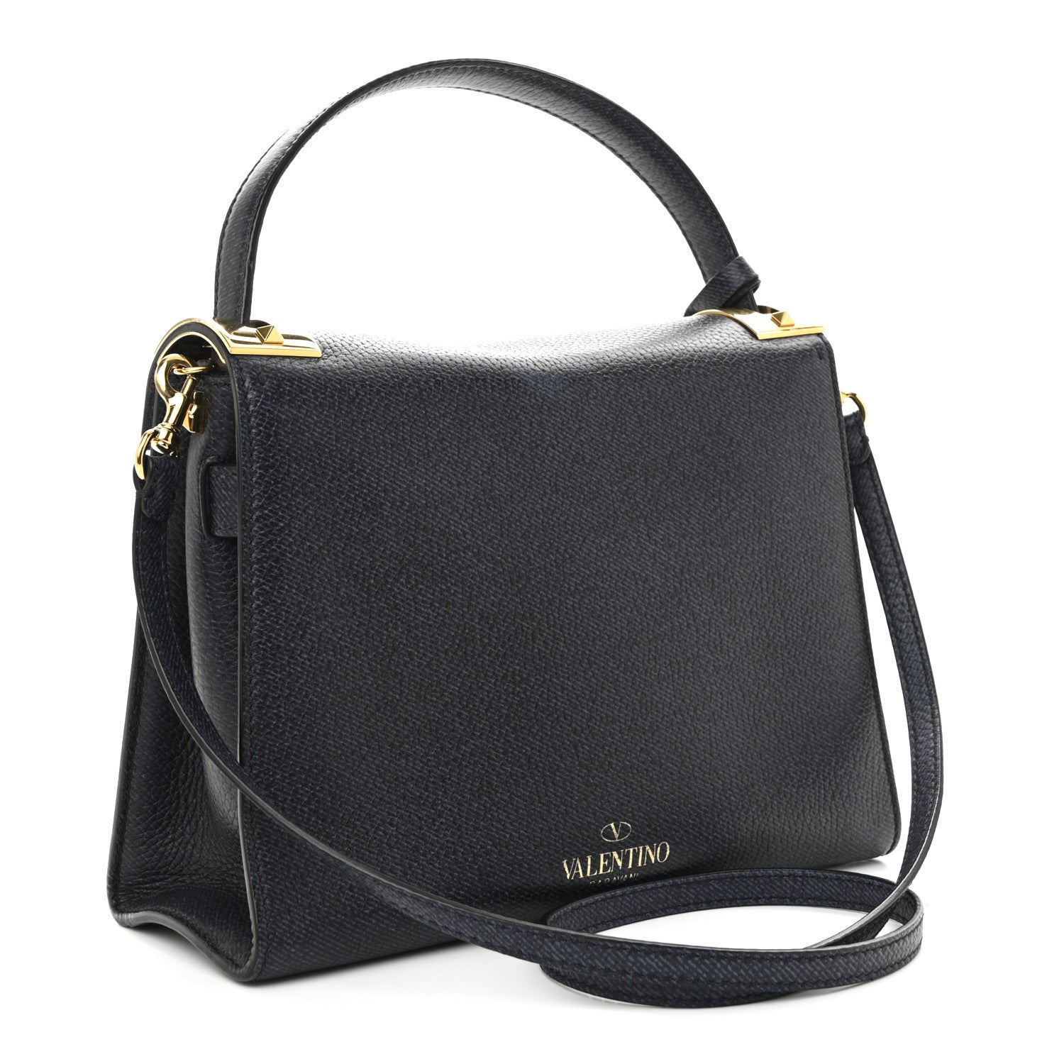Valentino Garavani Grainy Calfskin Small My Rockstud Frame Bag Deep Denim 3 of 9