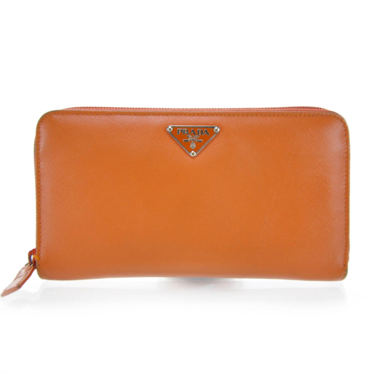 Saffiano Zip Around Wallet Papaya