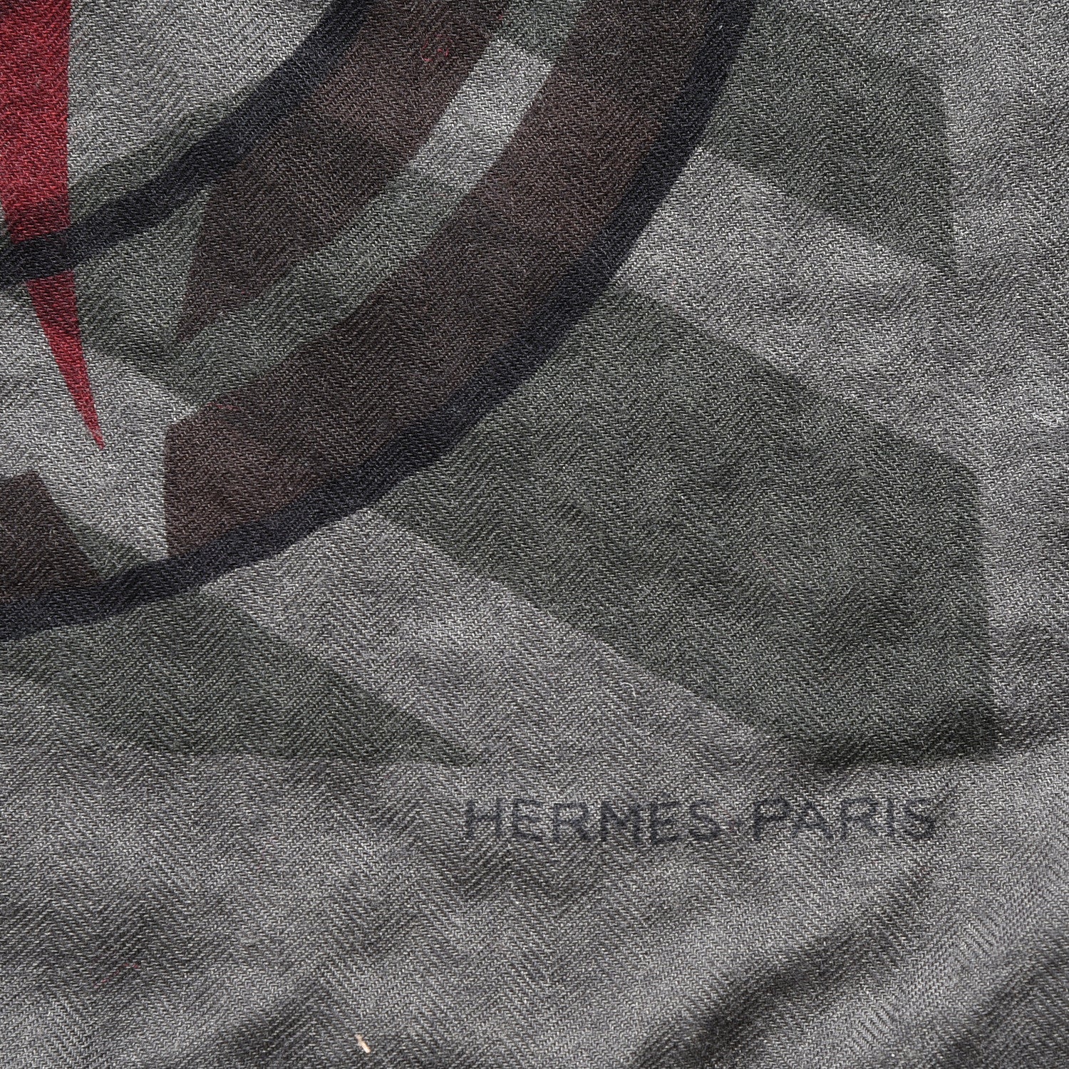 Hermes Cashmere Silk Quadridge Scarf 140 5 of 5