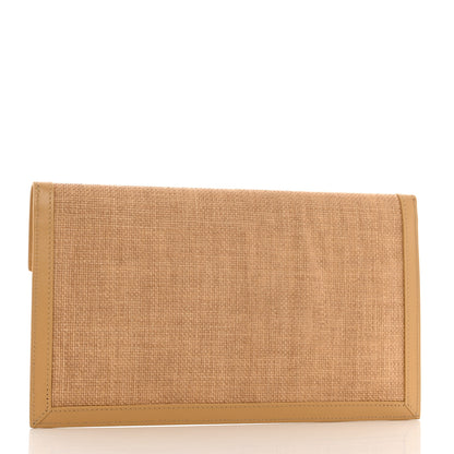 Saint Laurent Micro Raffia Uptown Pouch Natural Hay Blush 3 of 8