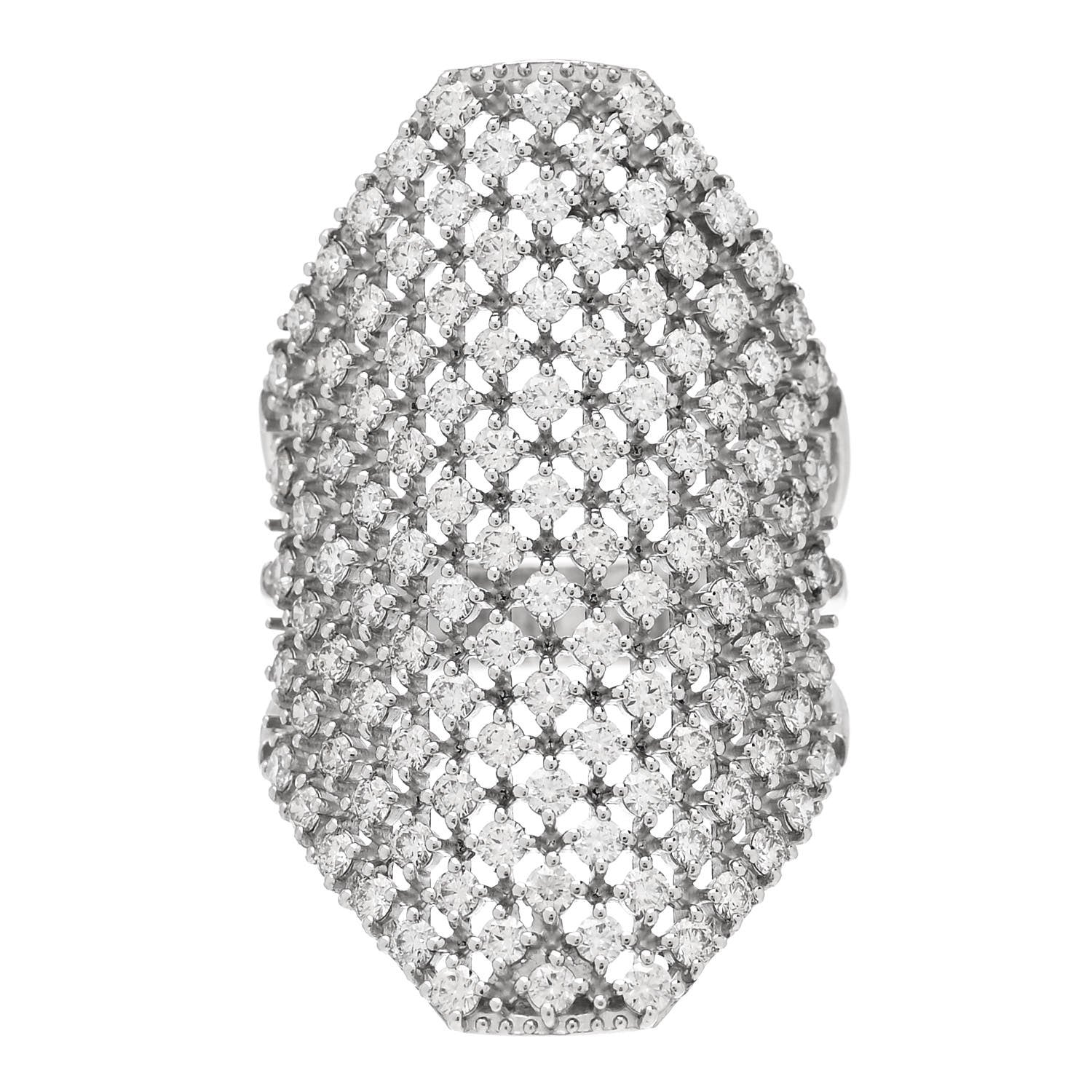 Parker & West by FASHIONPHILE Platinum Diamond 2.00ctw Cocktail Ring 54 6.75 1 of 8