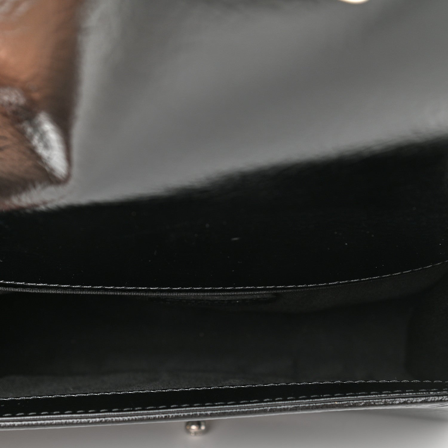 Chanel Distressed Patent Quilted Medium Boy Flap Black 5 of 10