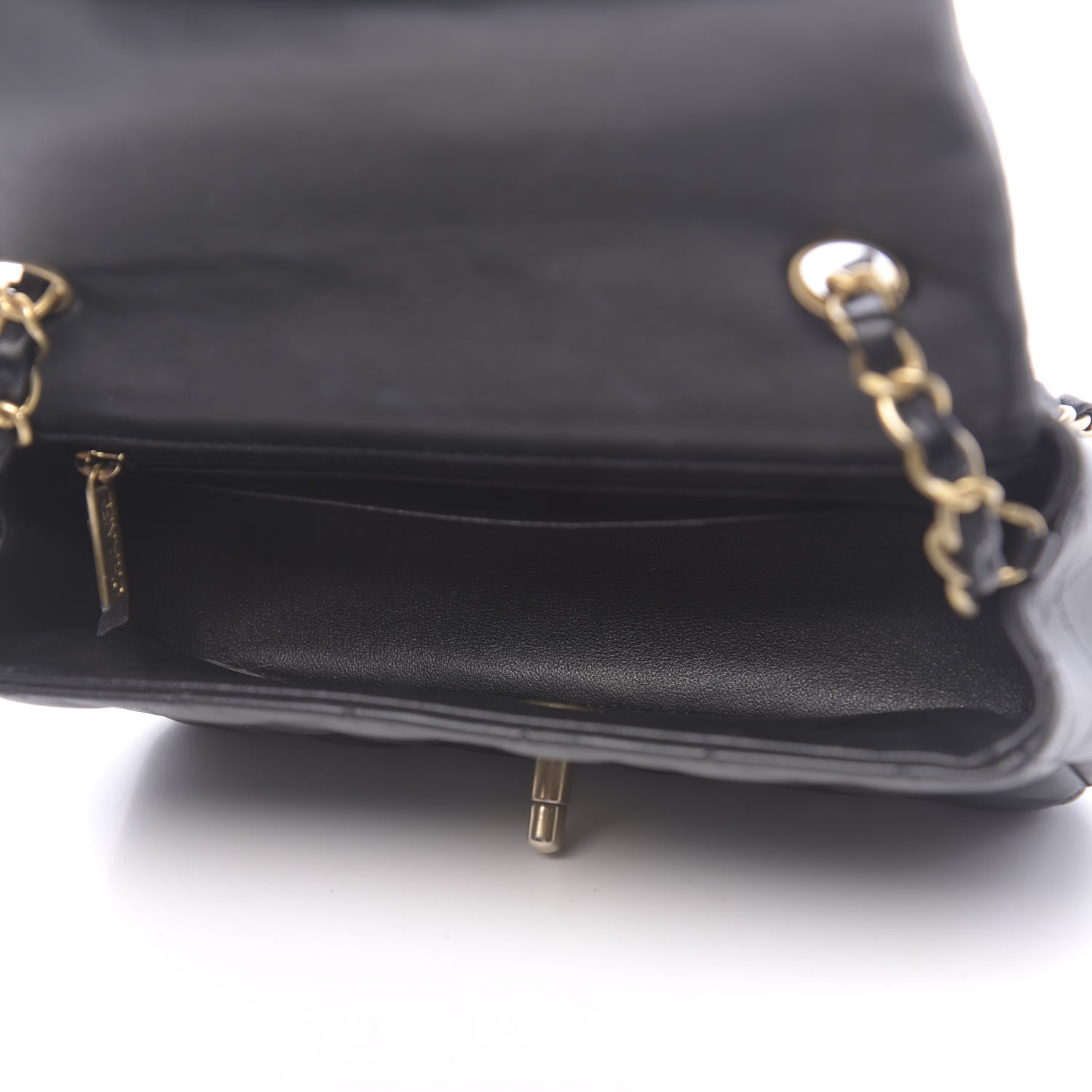 Chanel Lambskin Quilted Mini Rectangular Flap Black 5 of 11