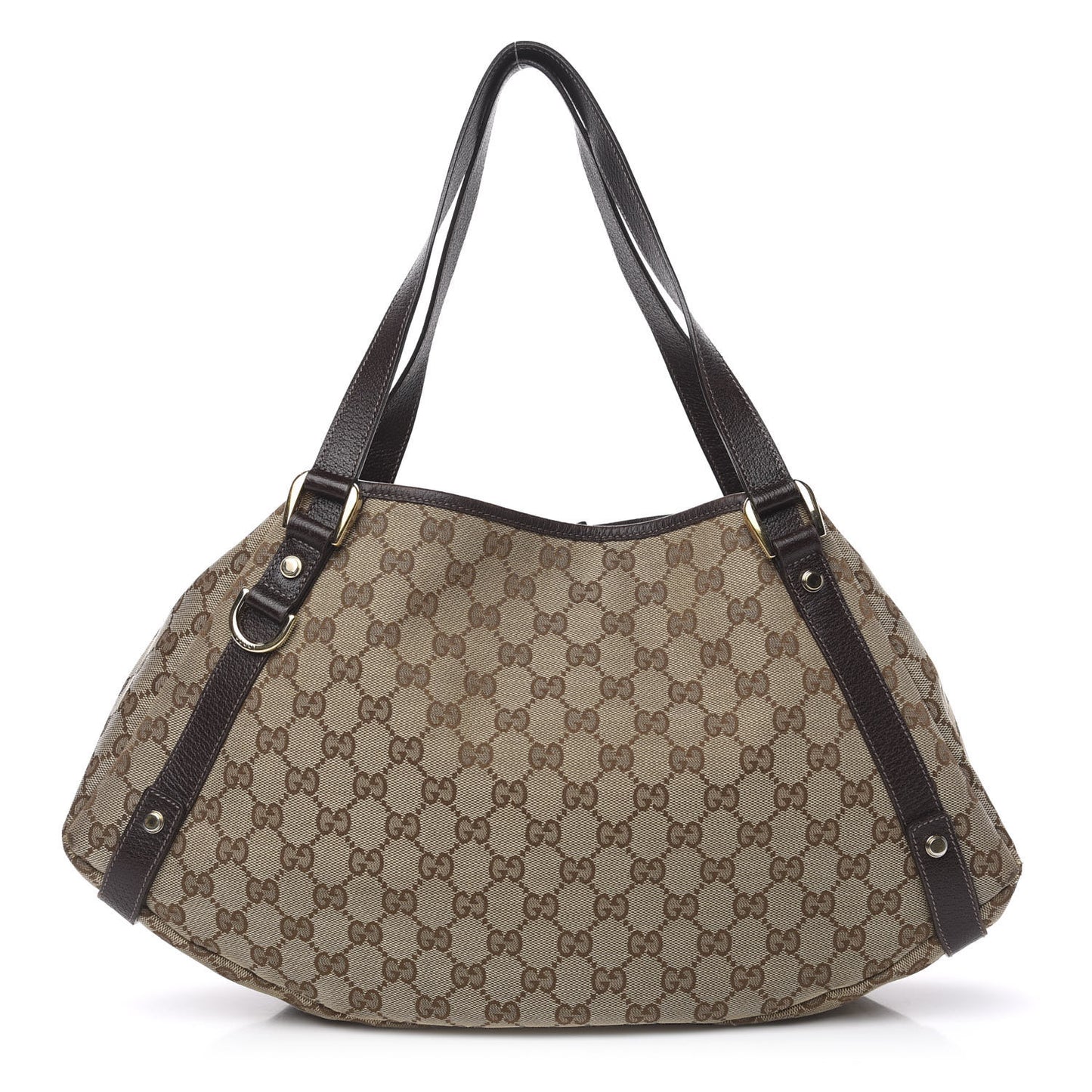 Monogram Medium Abbey Shoulder Bag Dark Brown