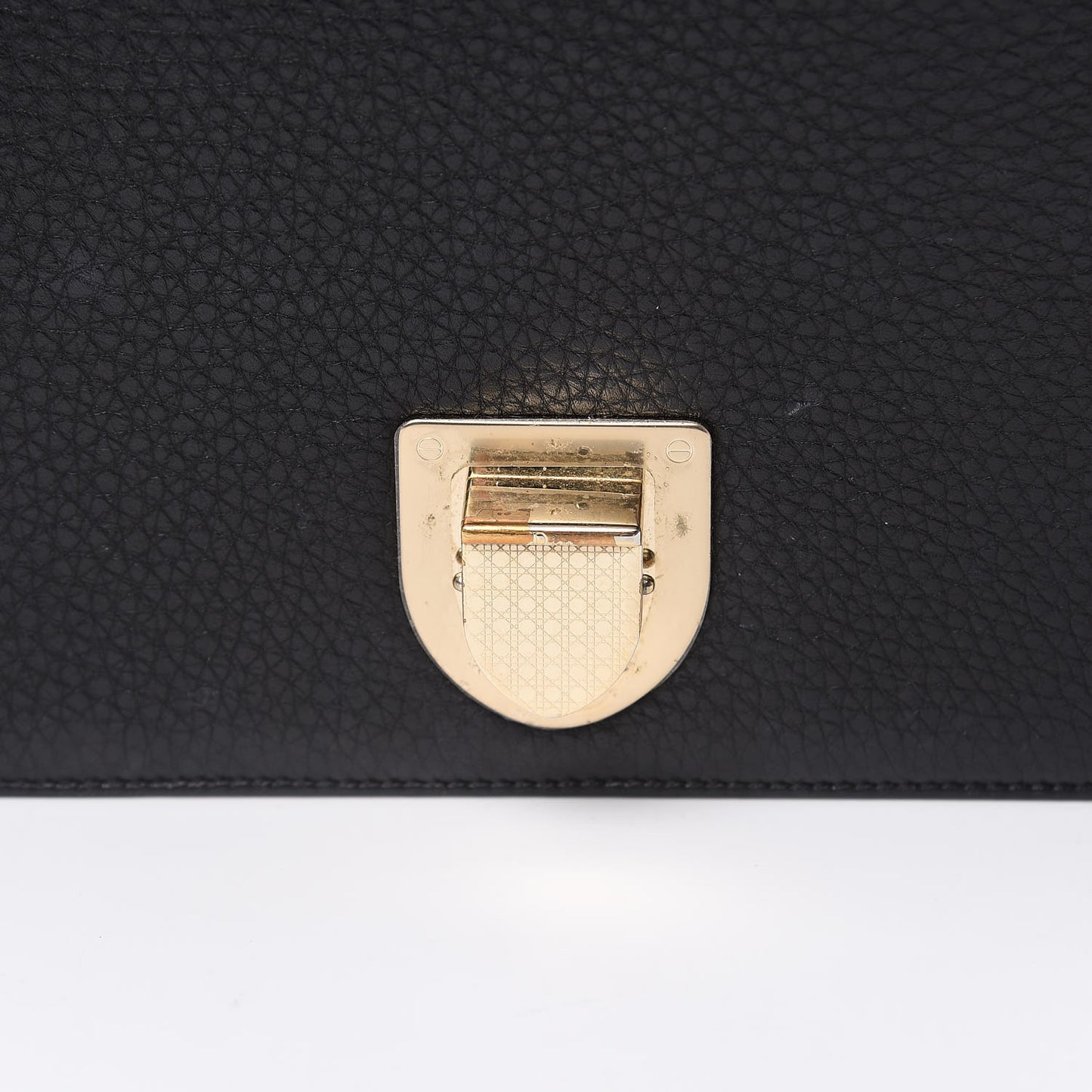 Grained Calfskin Medium Diorama Flap Bag Black