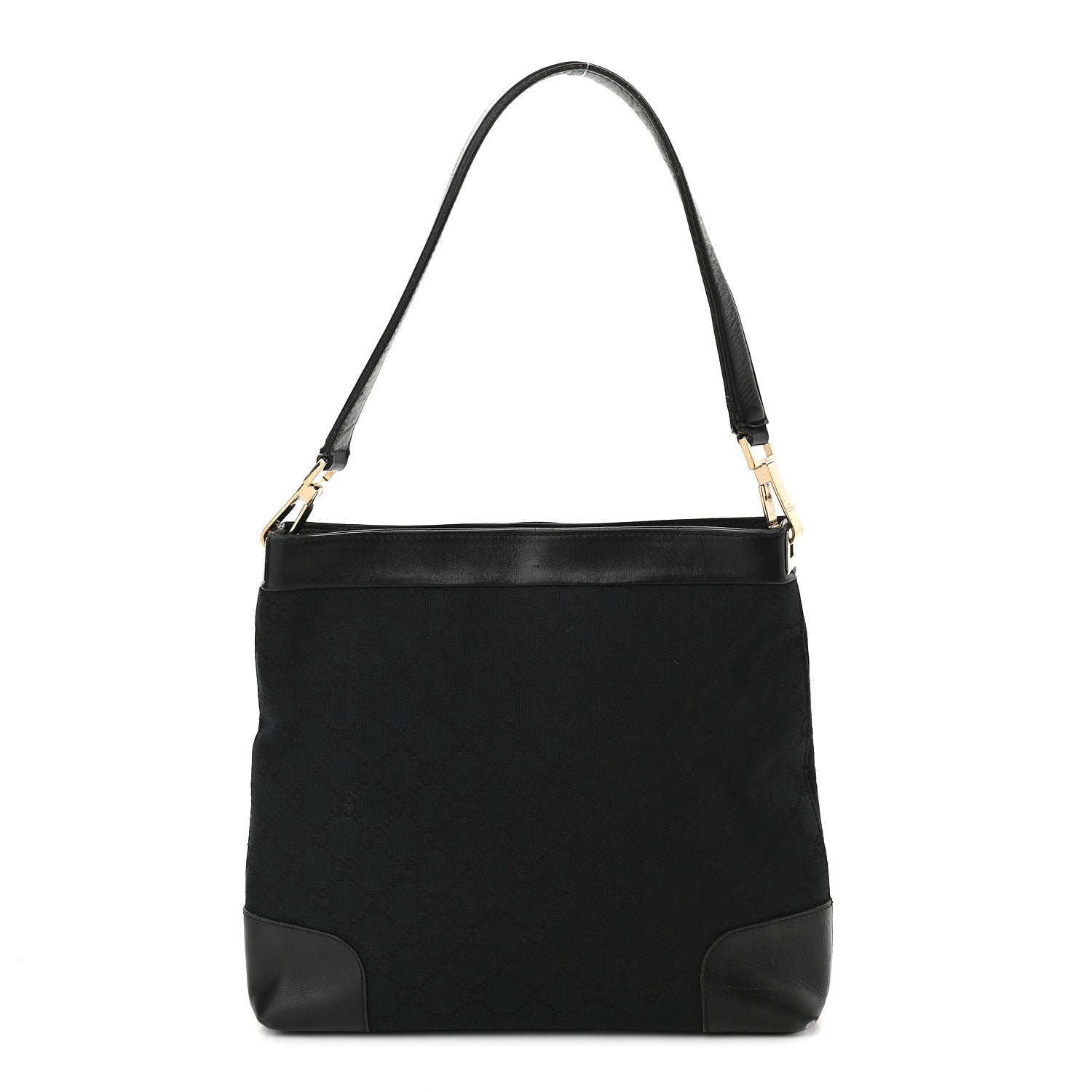 Gucci Monogram Shoulder Bag Black 1 of 10