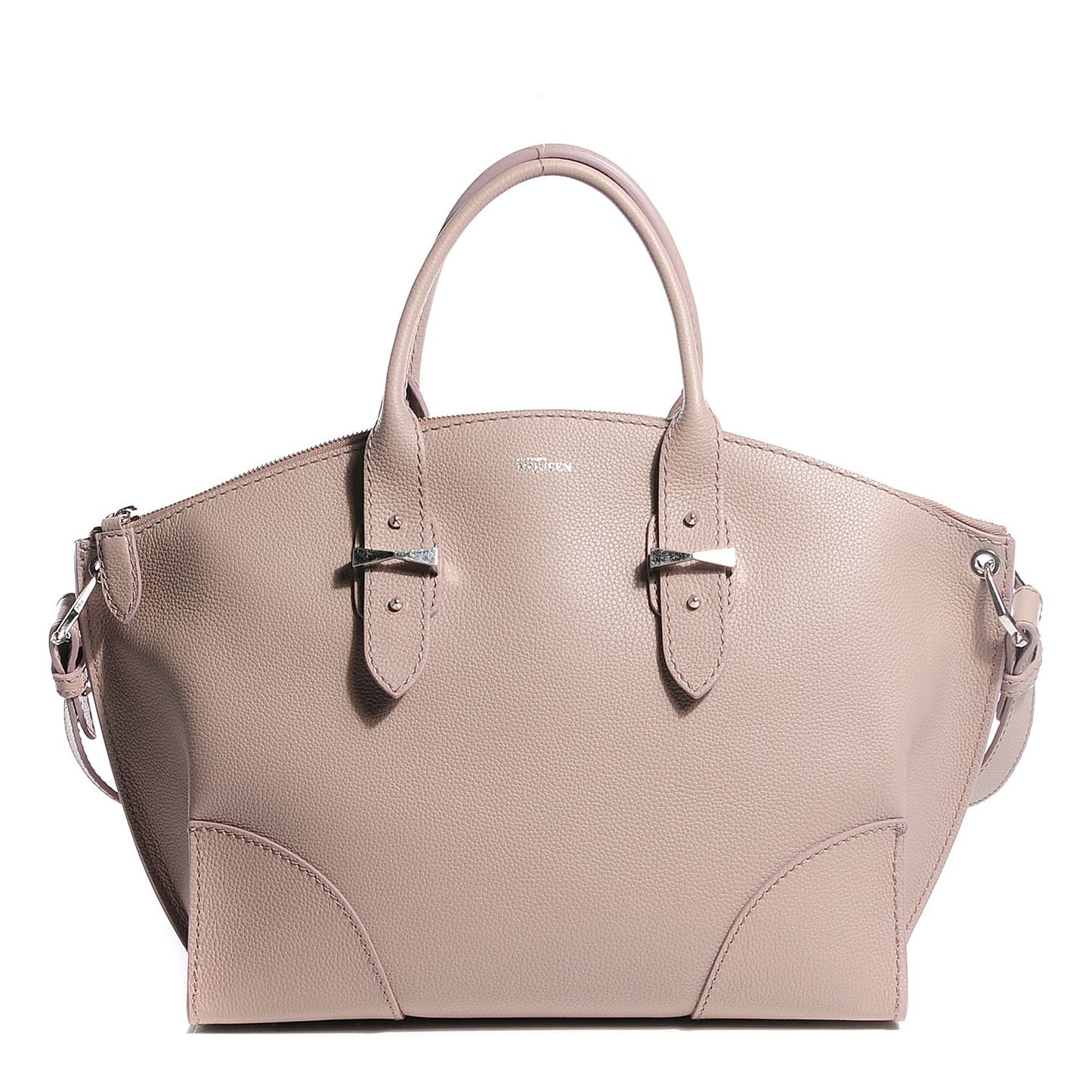 Grained Calfskin Legend Satchel Pearl