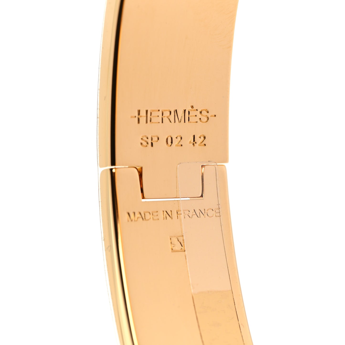 Enamel Narrow Clic Clac H Bracelet PM Orange