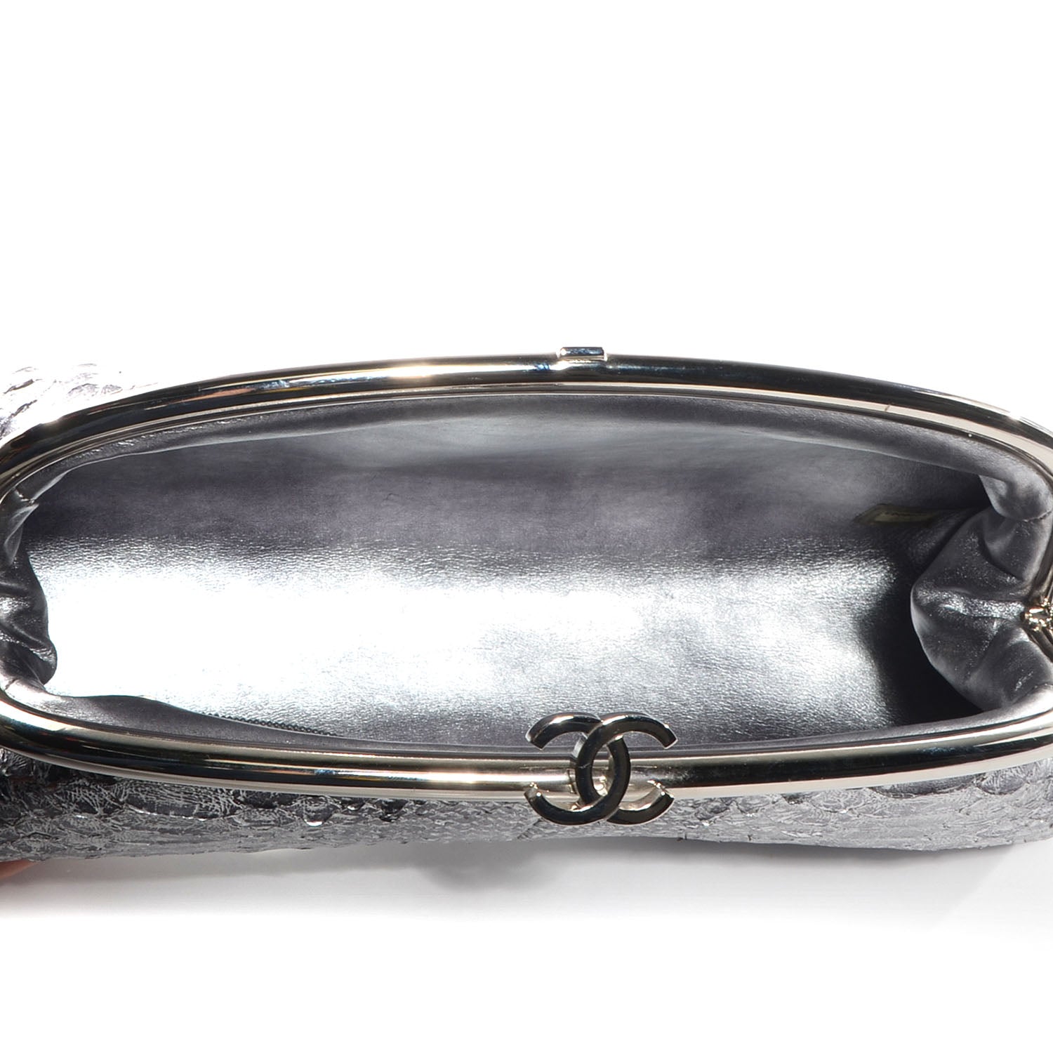 Chanel Python Timeless Clutch Dark Silver 5 of 7
