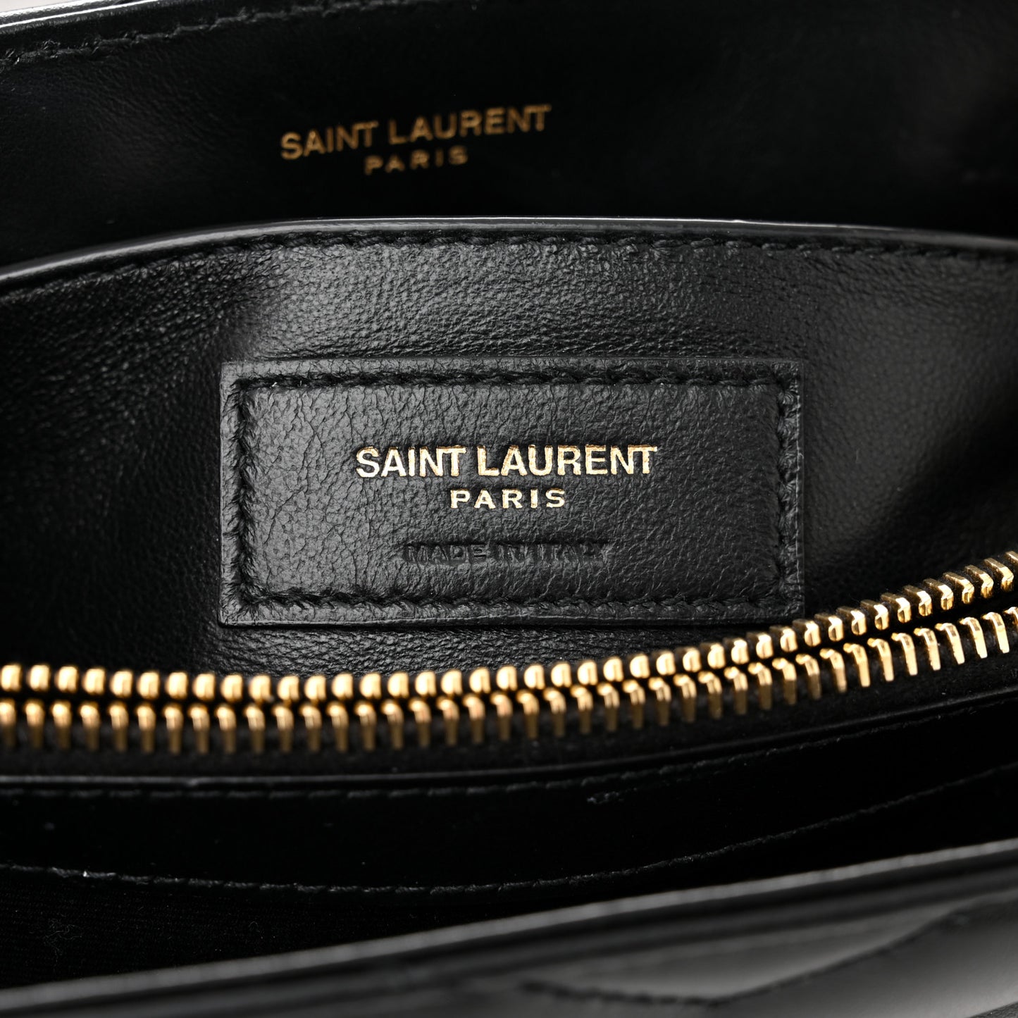 Calfskin Y Quilted Monogram Small Loulou Chain Satchel Black
