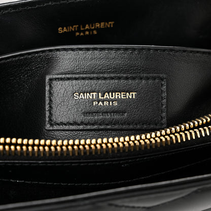 Saint Laurent Calfskin Y Quilted Monogram Small Loulou Chain Satchel Black 6 of 11