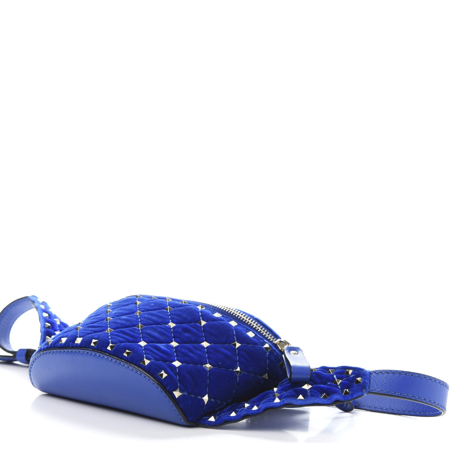 Velvet Rockstud Spike Belt Bag 75 Acid Blue