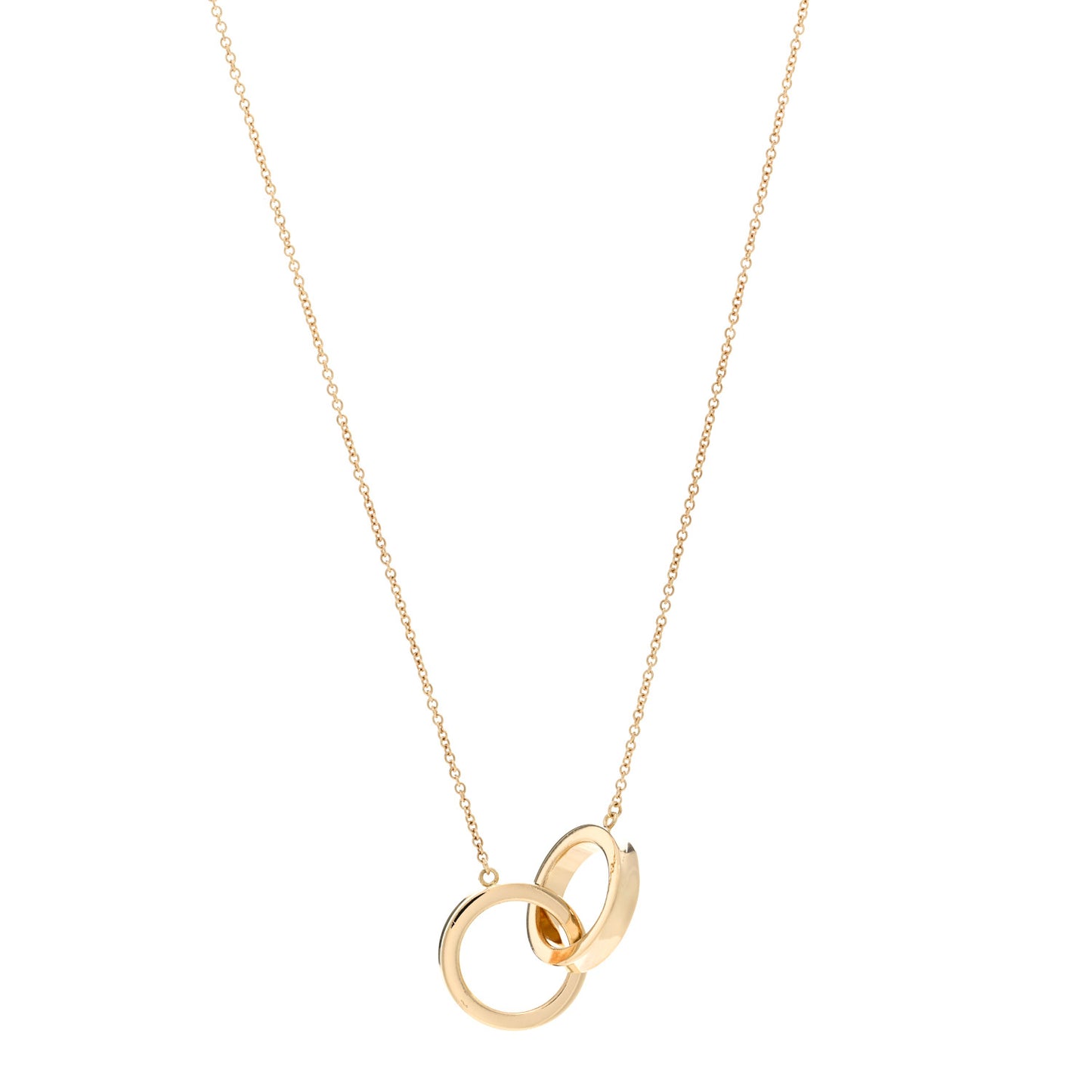 18K Yellow Gold 1837 Interlocking Circles Pendant Necklace