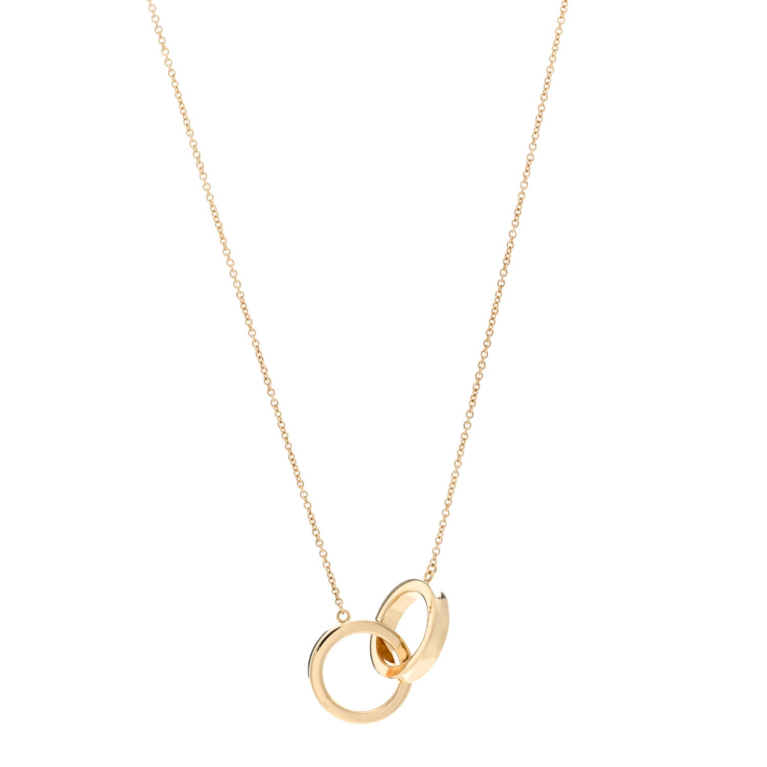 Tiffany 18K Yellow Gold 1837 Interlocking Circles Pendant Necklace 1 of 4