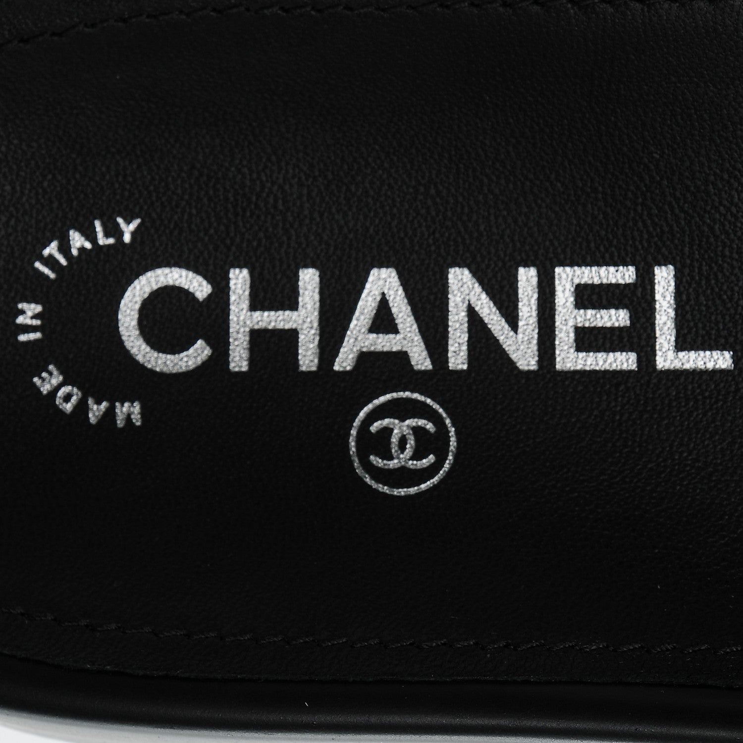Chanel Tweed Lambskin Chain Flat Sandals 40 Black Multicolor 7 of 7