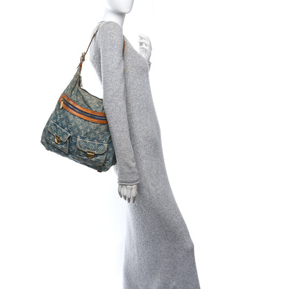 Louis Vuitton Denim Monogram Baggy GM Blue 2 of 13