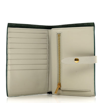 Celine Grained Calfskin Small Multifunction Strap Wallet Dark Green 5 of 8