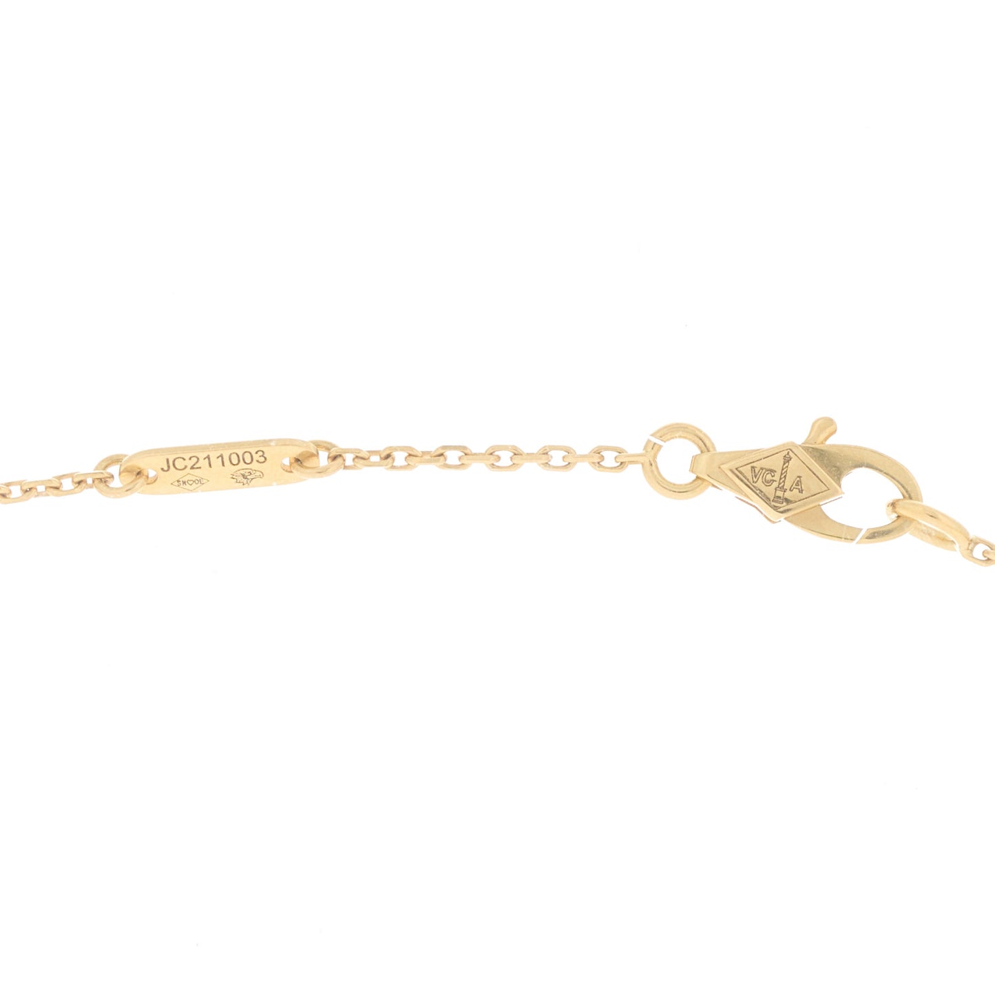 18K Yellow Gold Mother of Pearl Sweet Alhambra Pendant Necklace