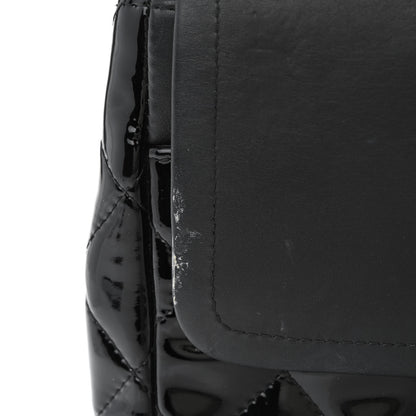 Chanel Patent Quilted Jumbo Double Flap Black 12 of 14