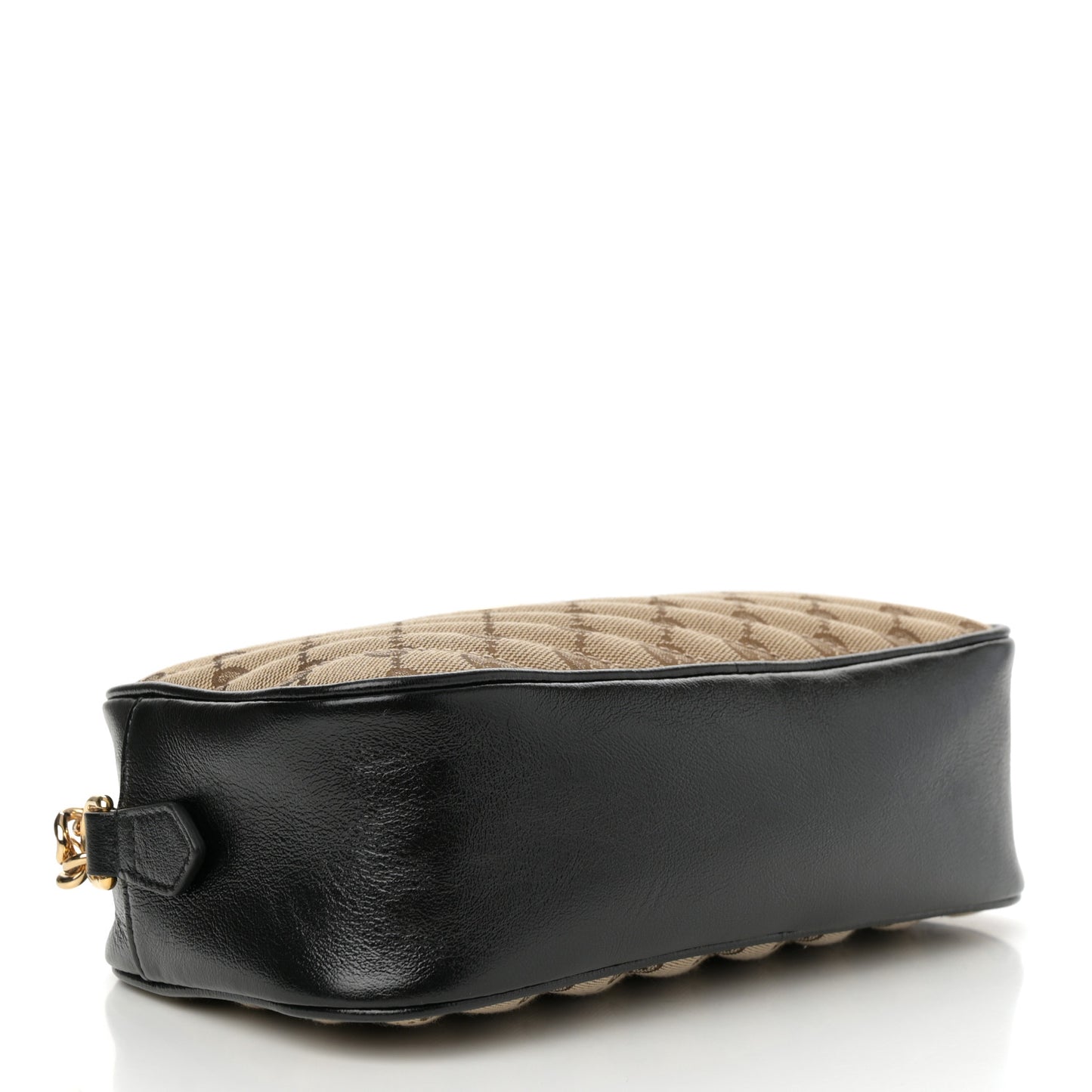 Monogram Matelasse Diagonal Small GG Marmont Chain Shoulder Bag Beige Black
