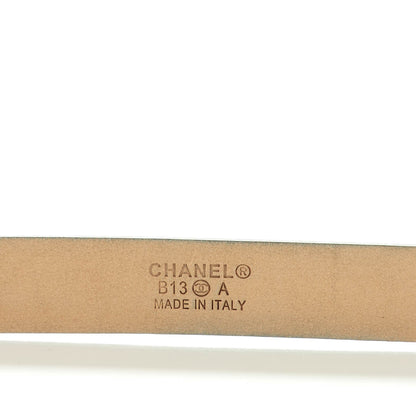 Chanel Lambskin CC Logo Skinny Belt 90 36 Black 3 of 7
