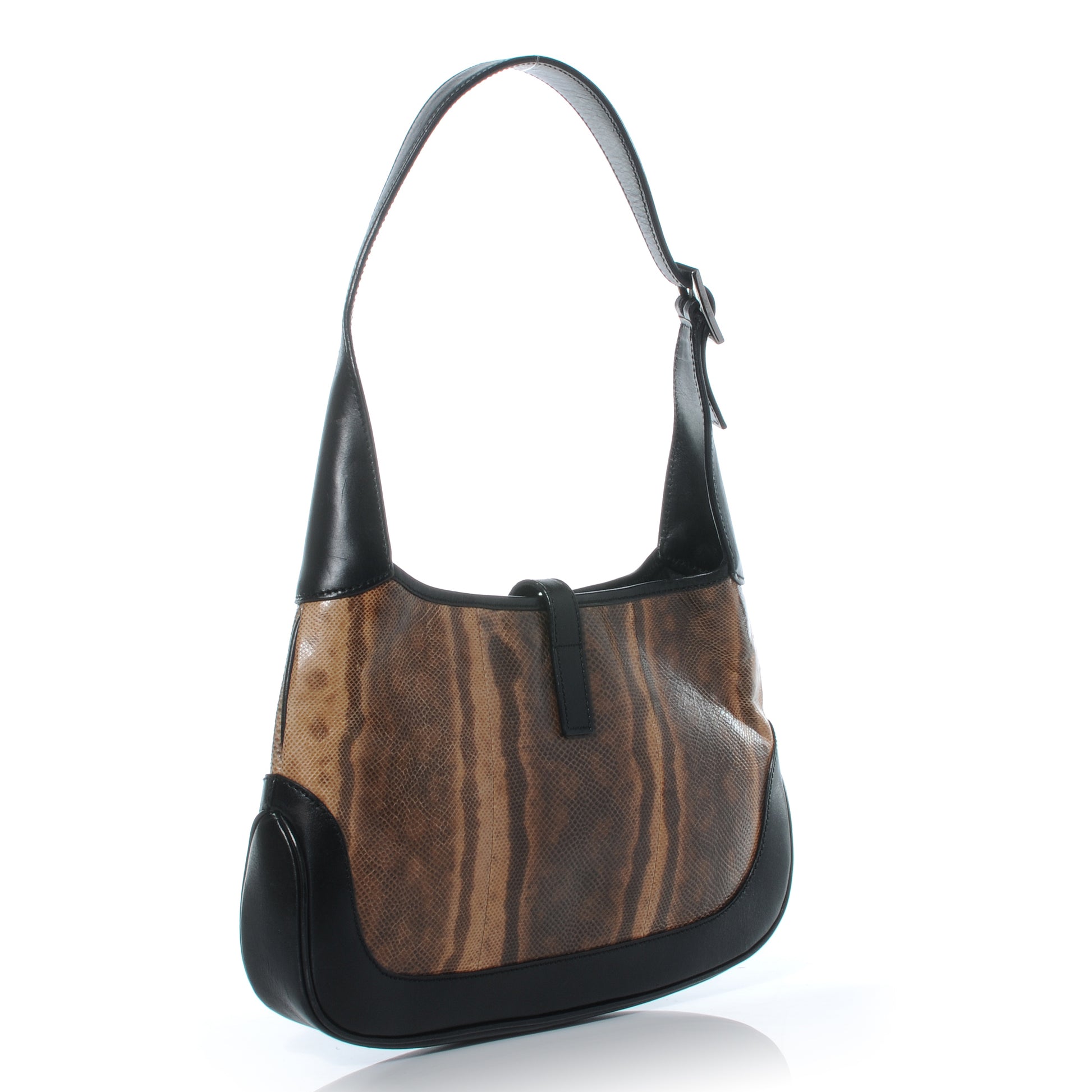 Gucci Lizard Jackie O Hobo Brown 3 of 7