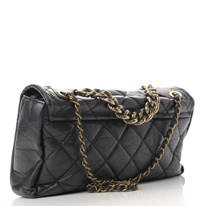 Chanel Aged Calfskin Quilted Small Pondichery Flap Black 3 of 10